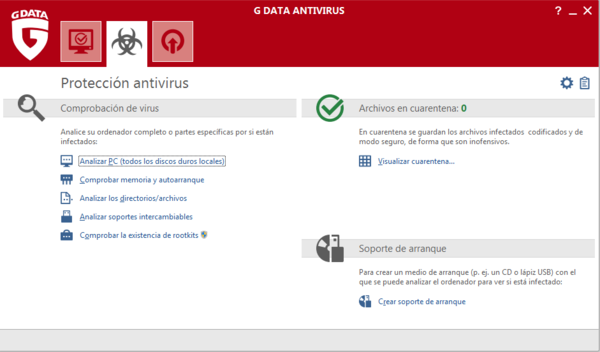Screenshot G DATA Antivirus – Proteccion antivirus
