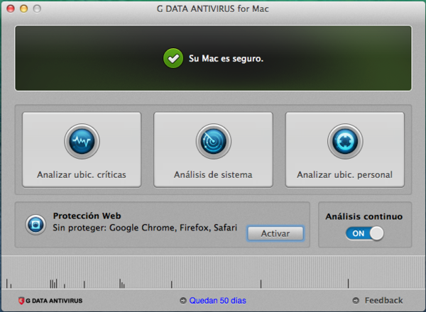Screenshot G DATA Antivirus para Mac