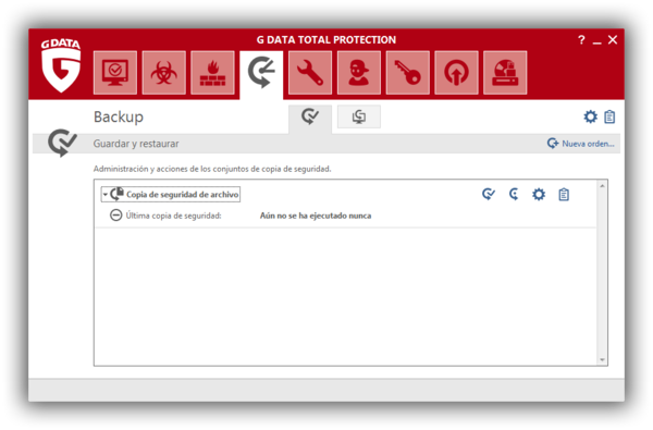 Screenshot G DATA Total Protection – Backup