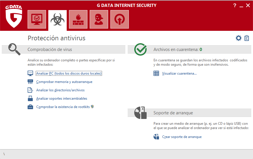 Screenshot G DATA Internet Security – Proteccion antivirus